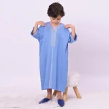 قندورة للأطفال بثوب الشاركة الرفيع - الصورة 4